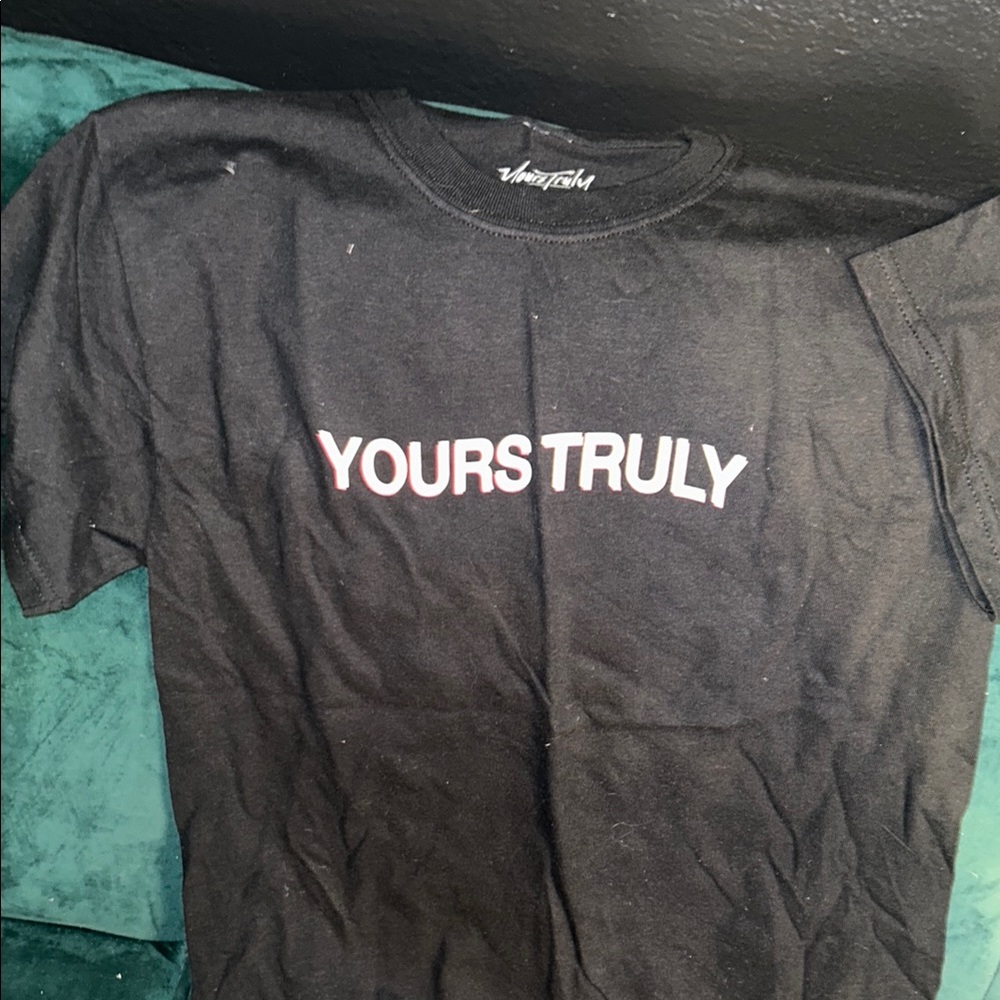 Black 'Yours Truly' T-Shirt